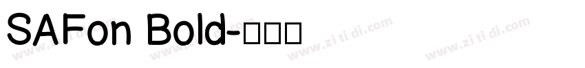 SAFon Bold字体转换